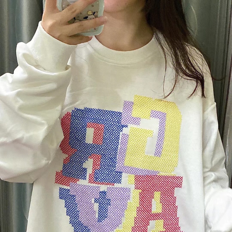 NRVP Mới Áo Thun Tay Dài Dáng Rộng In Chữ Phong Cách Hàn Quốc 2023