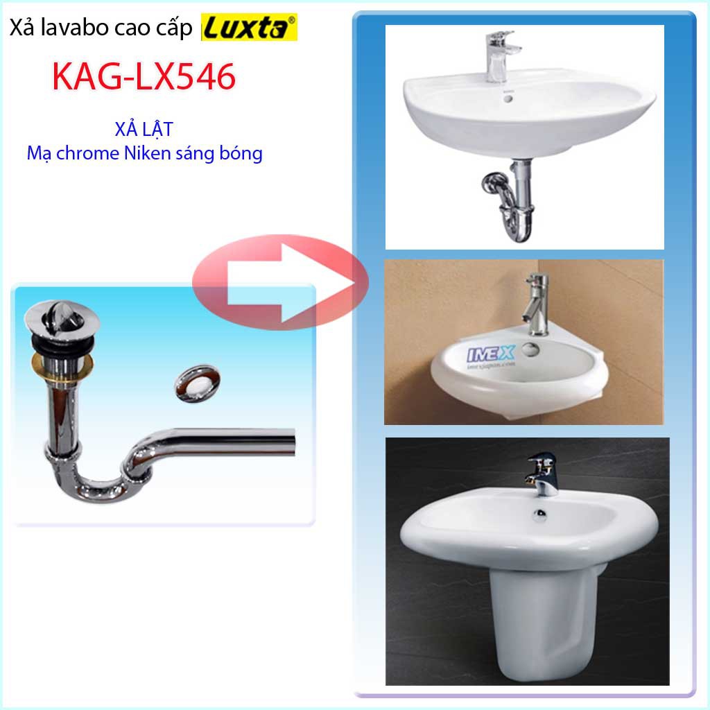 Xả lavabo Luxta KAG-LX546, bộ xả lavabo lật chậu lavabo sứ thoát nhanh sử dụng tốt