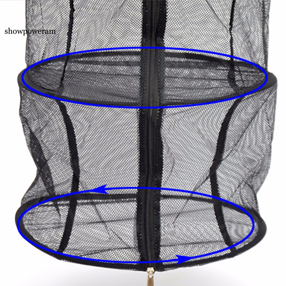 Túi lưới treo phơi đồ 3 tầng có thể gấp gọn tiện dụng