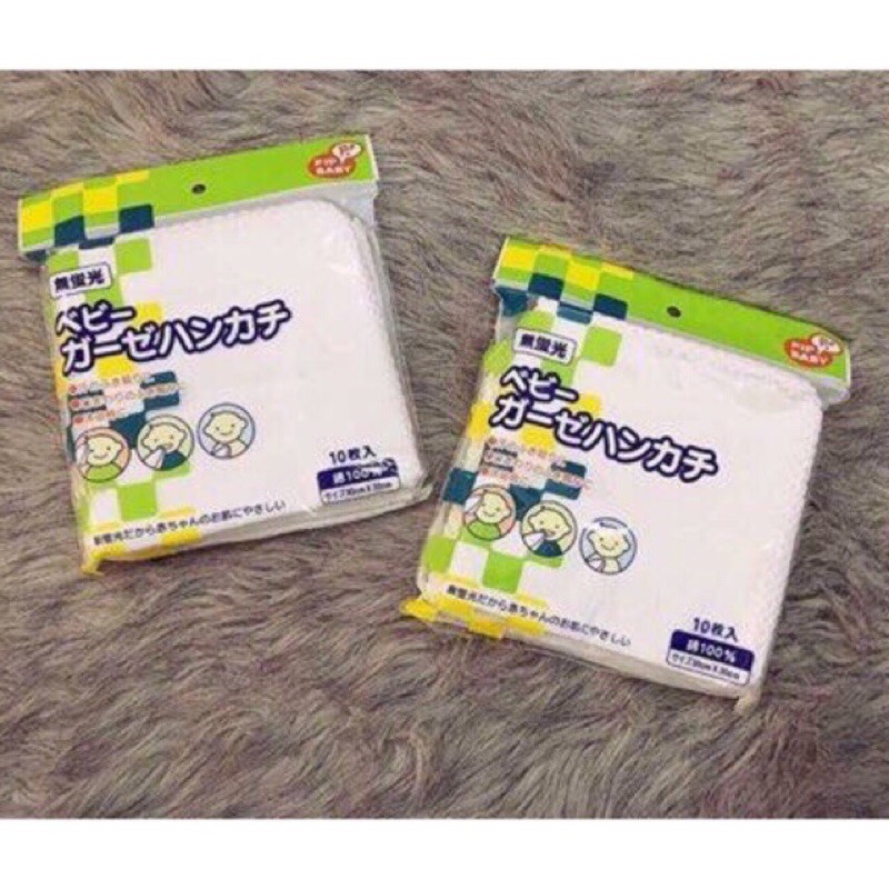 Khăn Sữa Xuất Nhật ChuChu ( Túi 10 Chiếc), khăn lau cho bé