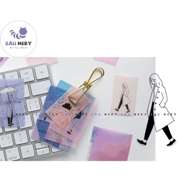 [SALE XẢ HÀNG] Sâu Nery - SN52 - Set 40 miếng dán Sticker decor trang trí MISS TIME | BigBuy360 - bigbuy360.vn