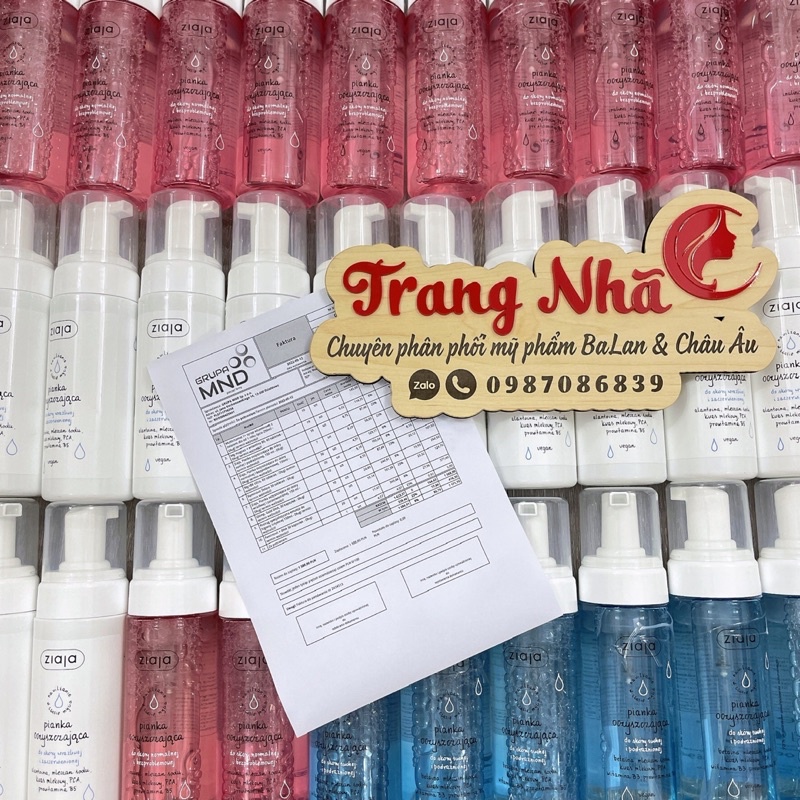 Sữa rửa mặt bọt Ziaja Pianka tạo bọt dành cho da nhạy cảm làm sạch dịu nhẹ với thành phần tự nhiên giúp phục hồi da 150m