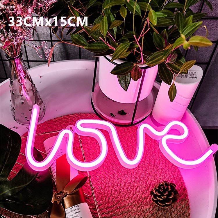 Đèn LED chữ NEON nhiều mẫu NOEL GIÁNG SINH LỄ TẾT trang trí DECOR phòng ngủ có hộp PIN + USB