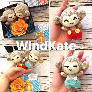 Móc khoá khỉ con - Khỉ móc len