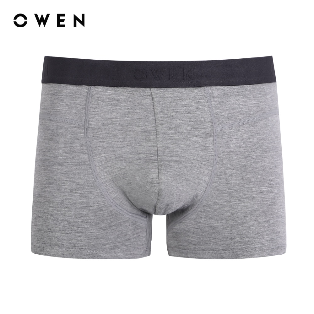OWEN - Quần Boxer nam màu Xám Melange - QLBR220436