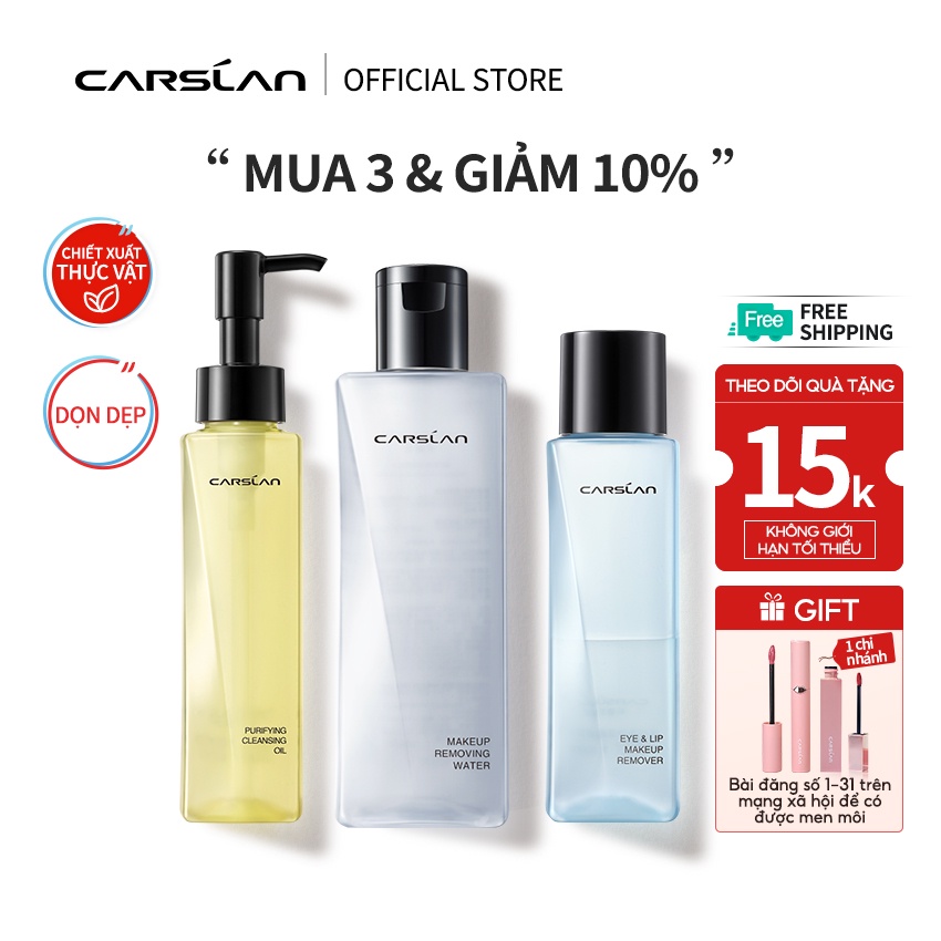 Dầu Tẩy Trang Carslan Chiết Xuất Thực Vật Làm Sạch Sâu 120ml