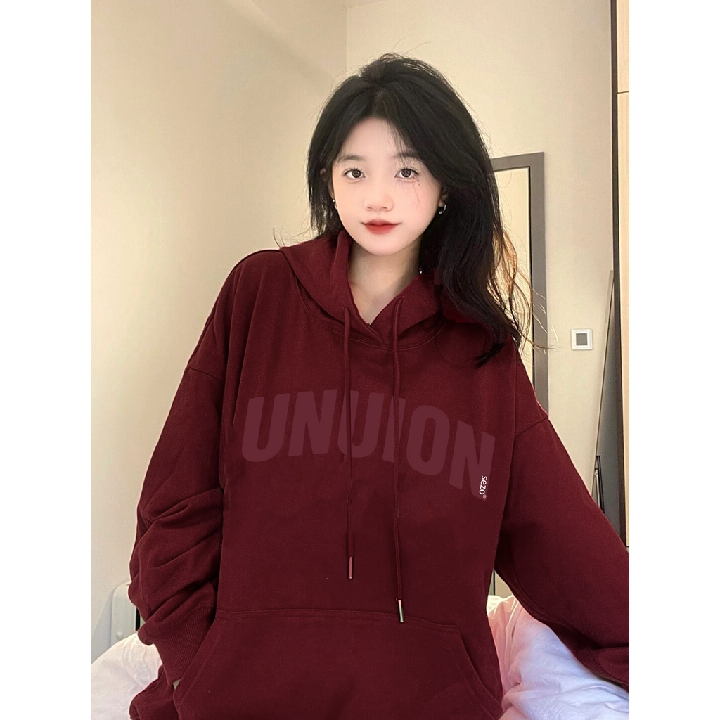 Áo hoodie SELVZE chất liệu cotton tay dài dáng rộng phong cách Mỹ cổ điển thời trang cao cấp cho nữ