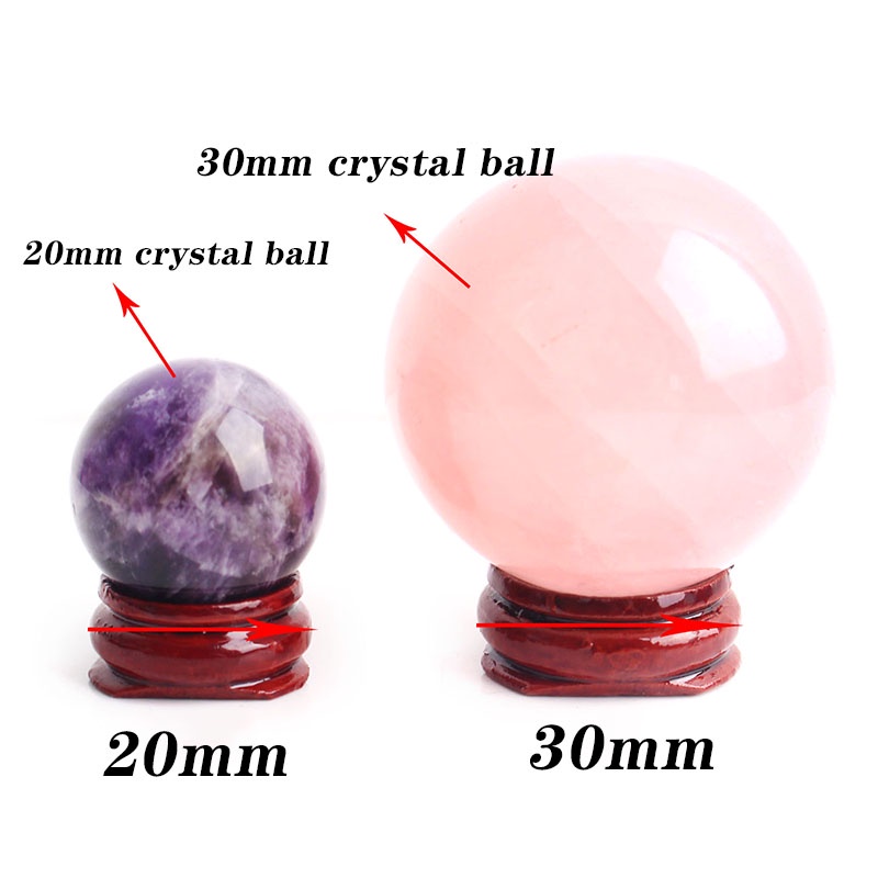 Giá Đỡ Quả Cầu Pha Lê Bằng Gỗ Kích Thước 30 / 40mm Dùng Trưng Bày Đồ Trang Trí