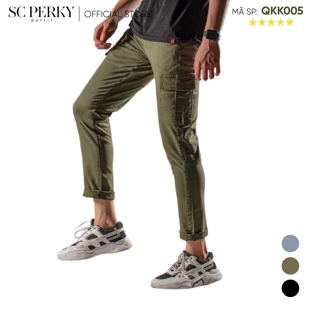 Quần KAKI Cargo Slim QKK005 - Thiết Kế Túi Hộp - SC Perky Outfit