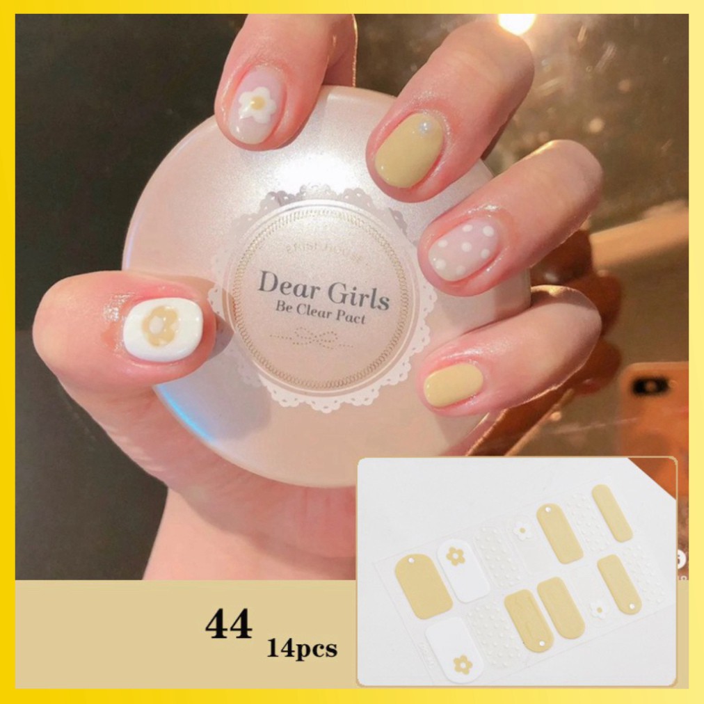 [Sẵn Hàng] Bộ dán móng tay nail sticker mới về gồm 14 móng, không thấm nước, có độ đàn hồi tốt [MTQH41D55]