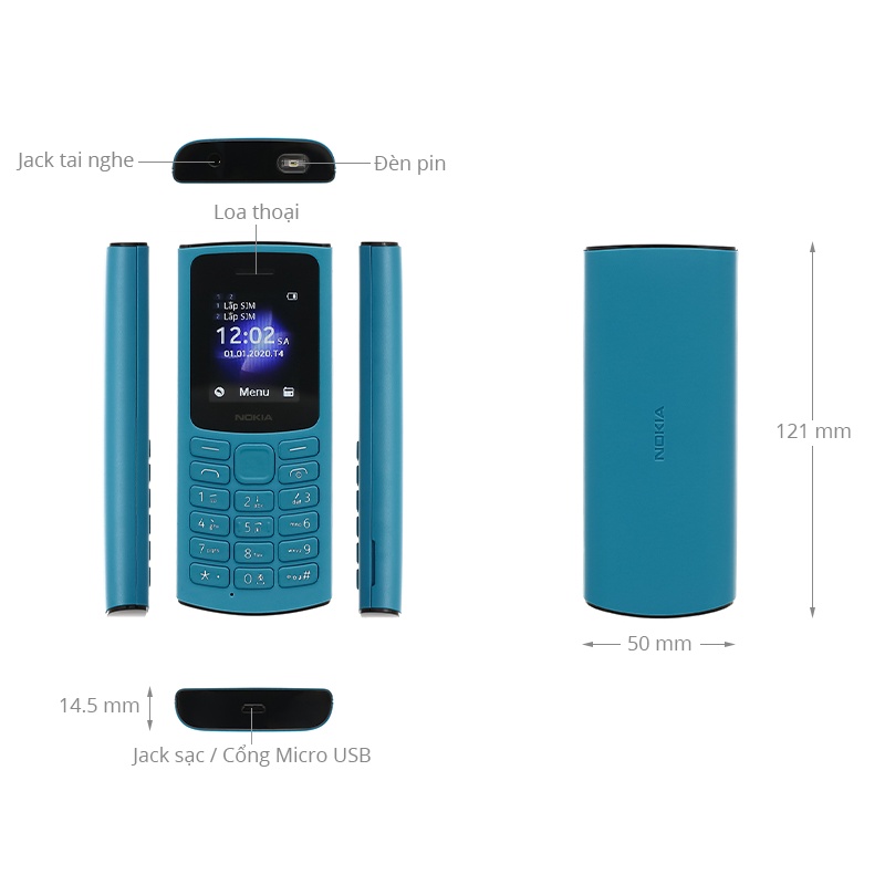 Điện thoại Nokia 105 4G - Hàng chính hãng, nguyên seal mới 100%