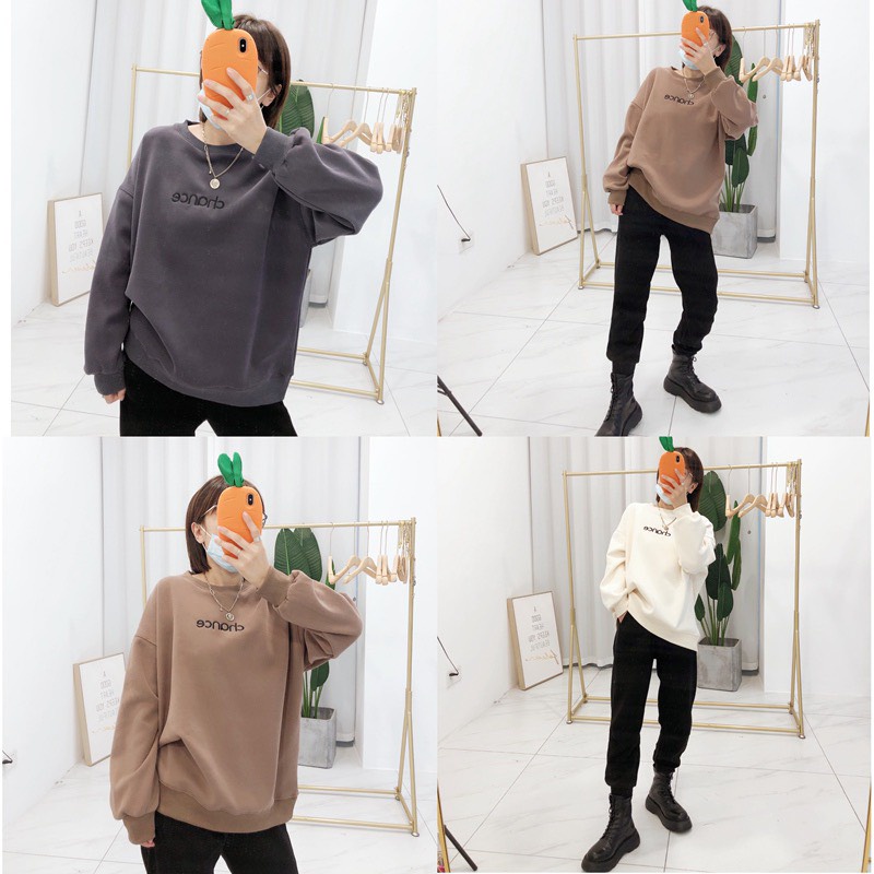 Áo Khoác Nỉ Sweater In Chữ CHANCE Nhiều Màu Siêu Xinh Unisex SW08