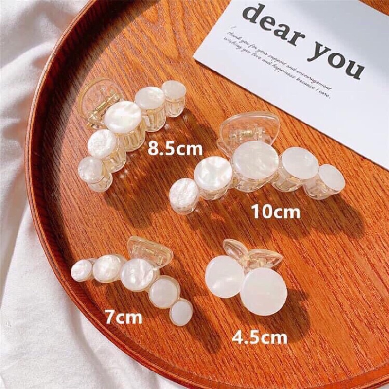 Kẹp Tóc Càng Cua Phong Cách Hàn Quốc Mẫu Đính Đá Và Ngọc Hàng Cao Cấp