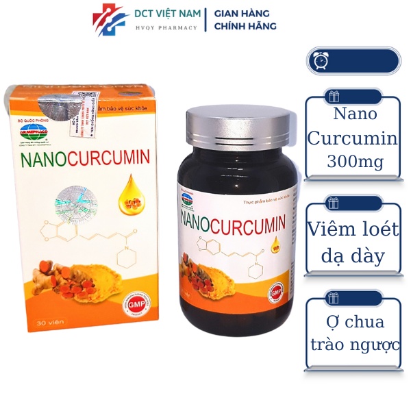 Nano Curcumin Armephaco Bộ quốc phòng giảm viêm loét dạ dày tá tràng