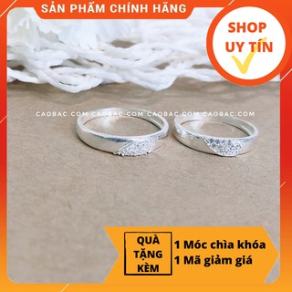 Nhẫn đôi bạc💝FREESHIP💝Giảm 5k nhập mã [NHAN DOI]💝Nhẫn đôi bạc Promise Couple Rings