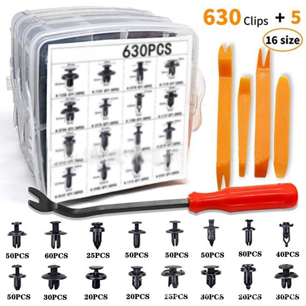 FENDER Set 630 Đinh Tán Kẹp 16 Loại Chuyên Dụng Sửa Chữa Dè Chắn Bùn Xe Hơi X630