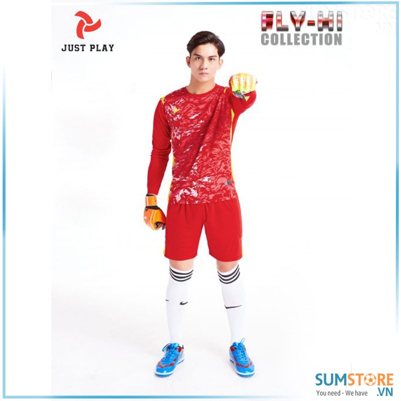 JUST PLAY Đồ Thủ Môn Fly-Hi Đỏ Mới 2022 - Áo Bóng Đá Thể Thao Nam Nữ Mới Chất Lượng Cao Cấp