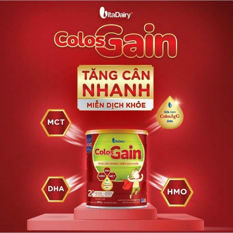 Sữa bột COLOS GAIN 1+ 800g