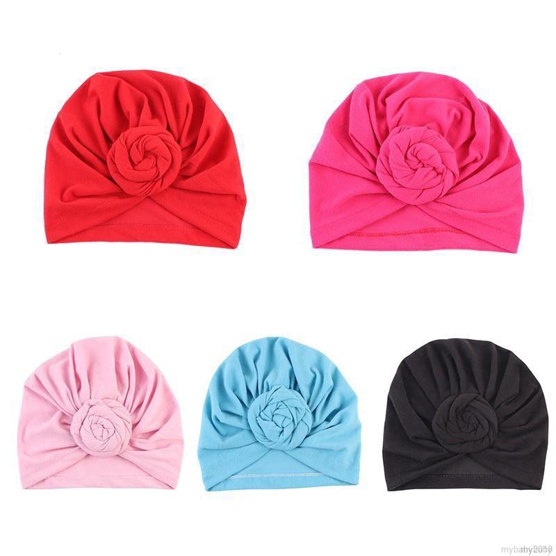 Khăn turban trùm đầu màu trơn phong cách Hồi giáo độc đáo cho bé gái