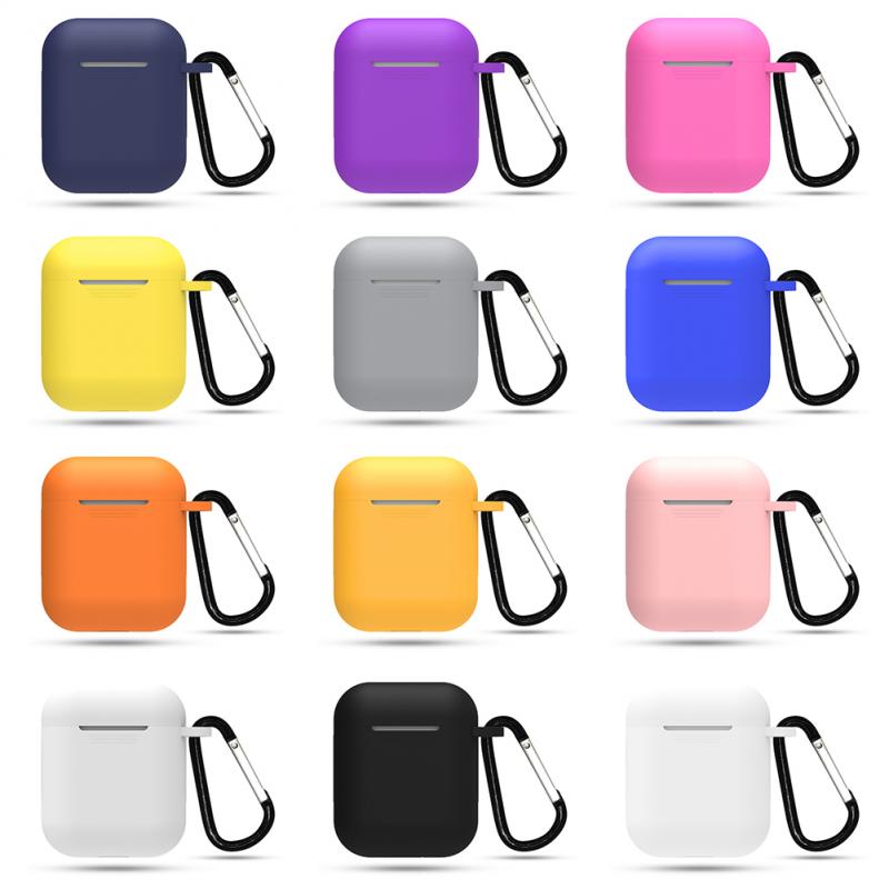 Vỏ Bọc Silicone Bảo Vệ Hộp Đựng Tai Nghe Apple Airpods 1/2 Kiểu Dáng Đơn Giản Trẻ Trung