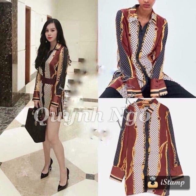 Áo sơ mi zara xs chuẩn auth