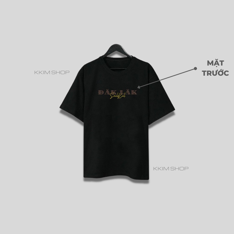 Áo thun tay lỡ ĐẮK LẮK, Áo phông 63 tỉnh thành Form rộng oversize, chất liệu Cotton KKIMSHOP