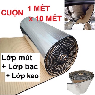   Giá sỉ  Cuộn 10 mét cách nhiệt + cách âm ba lớp tráng bạc dày 10mm chuyên cách nhiệt ô tô nhà cửa 