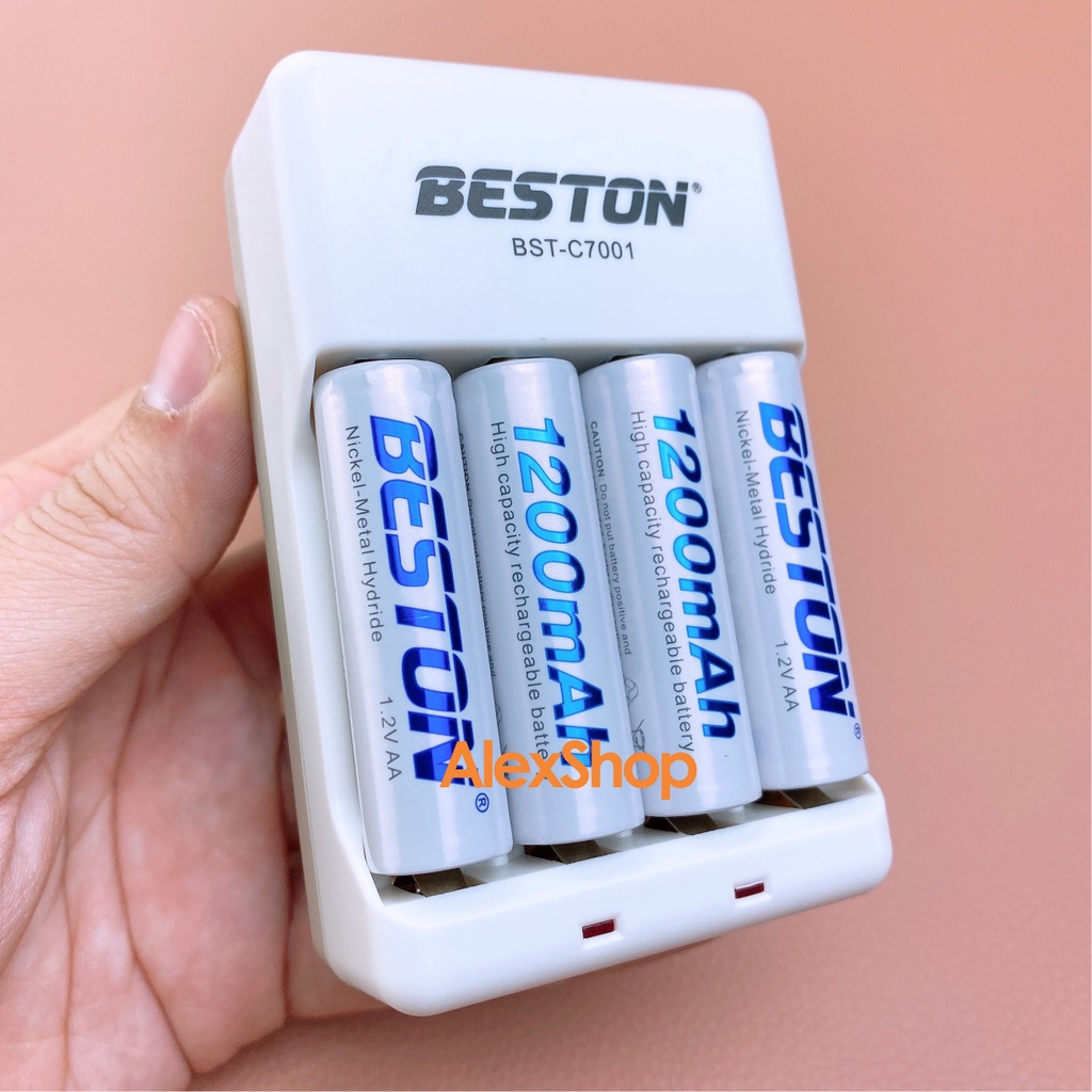 🔥Xã Lỗ🔥 Bộ Pin Sạc BESTON AA/AAA 3300/3000/1200/1300/1100mAh Pin Sạc Hoặc Kèm Sạc