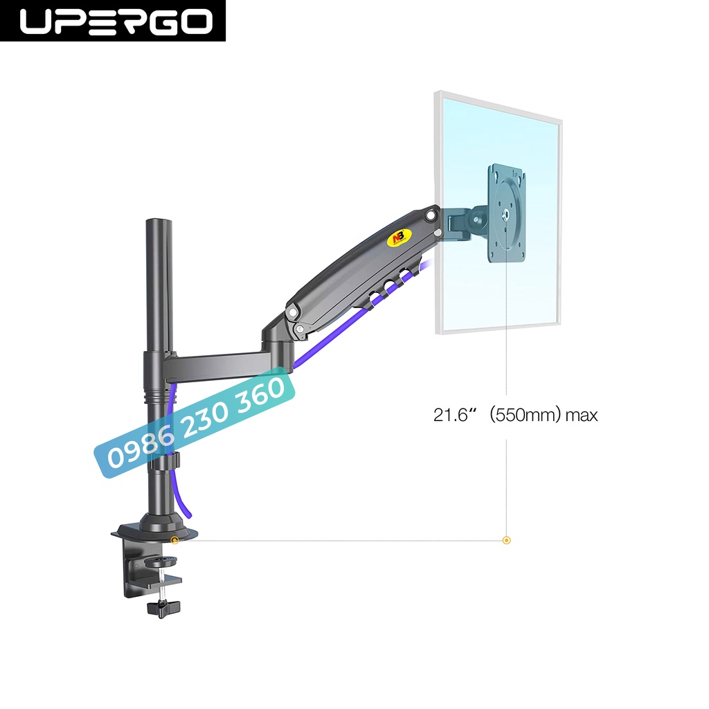 Giá Treo Màn Hình NB-H80 - Hỗ Trợ Màn 17 -30 Inch - Tải Trọng 9Kg - Xoay Màn Hình 360 Độ