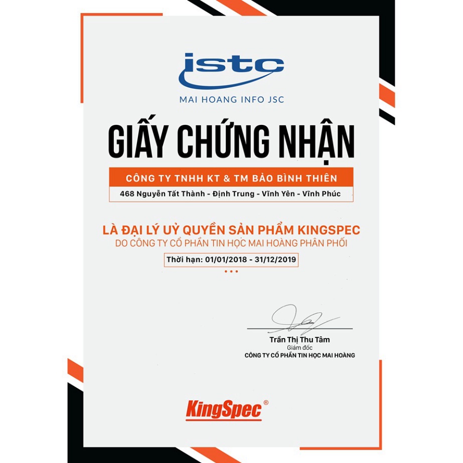 Ổ cứng SSD 120GB Kingspec P3-120 2.5 Sata III chính hãng BH 3 năm MaiHoang