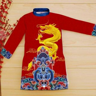 Áo dài gấm bé trai