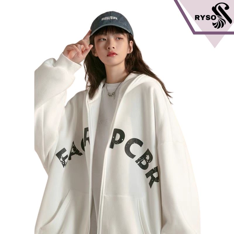 Áo Khóa Hoodie Nỉ RYSO Chất Nỉ Bông Dày Dặn Form Rộng