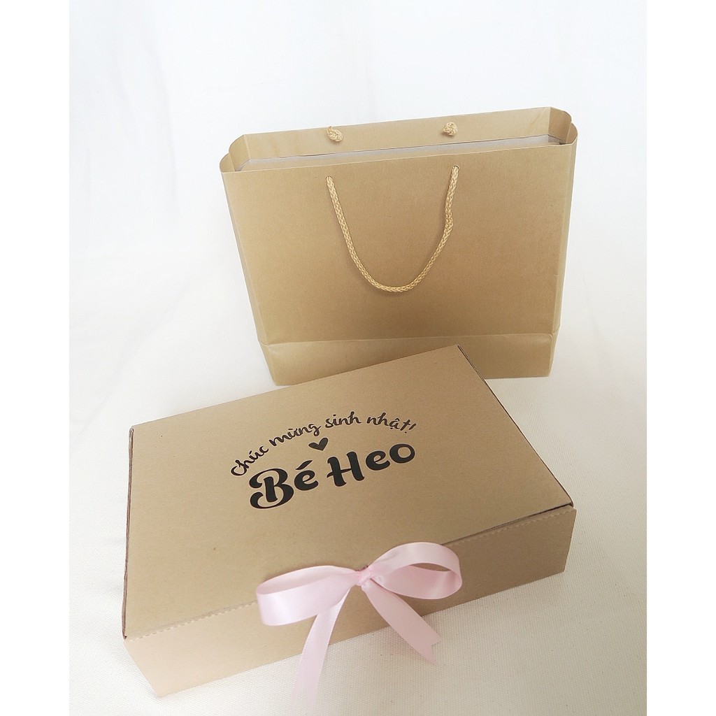 🎁[In theo yêu cầu] Hộp Quà Xếp Giấy Kraft 30x20x7.5cm | BigBuy360 - bigbuy360.vn