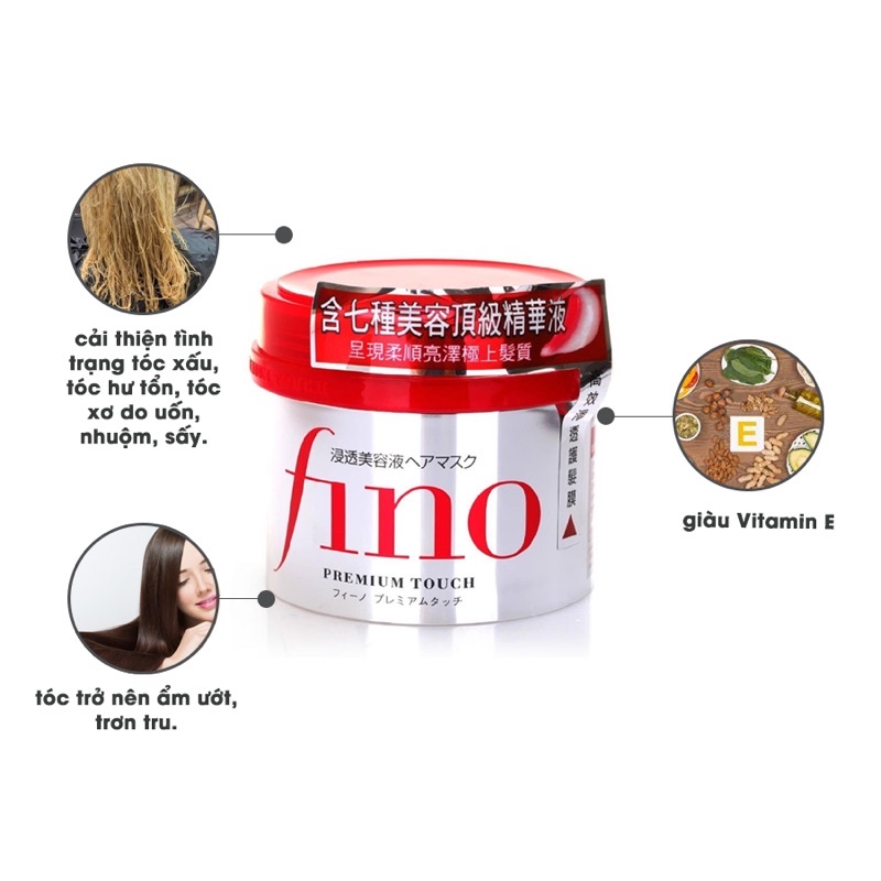 Kem Ủ Tóc FINO Premium Touch Tóc Suôn Mượt 230g