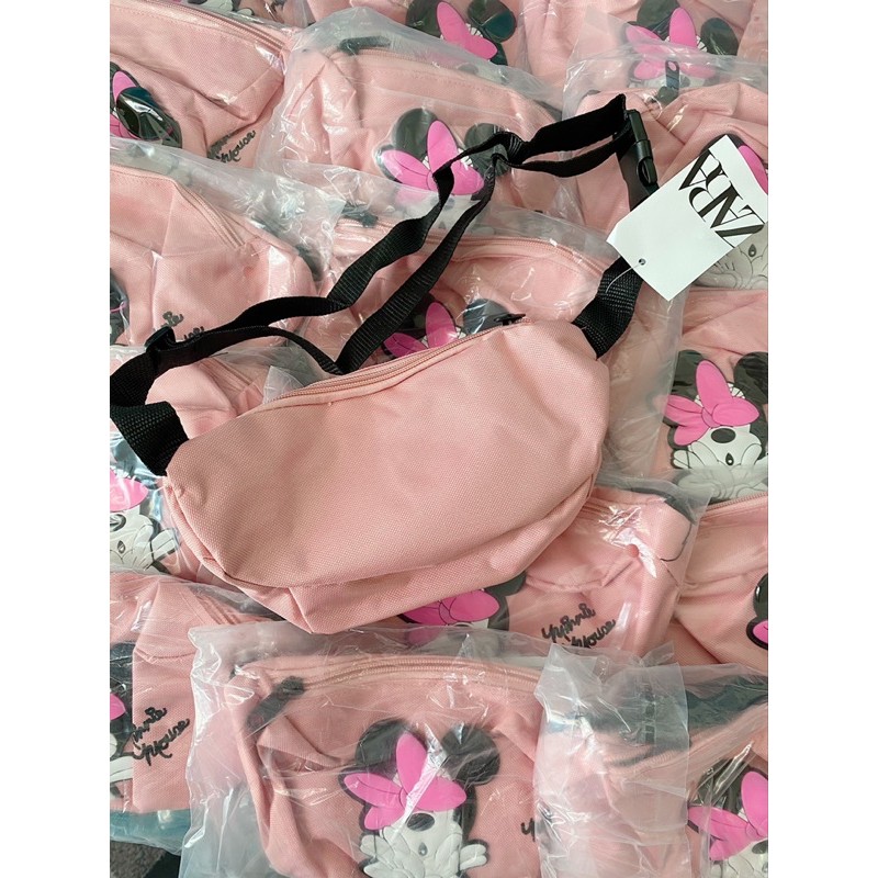 [Mẫu Mới Nhất] Túi Bao Tử Zara Minnie Mouse Cho Bé Gái Xuất Xịn