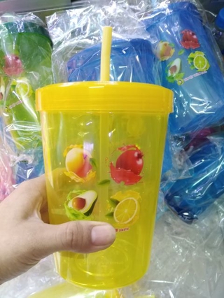 Ly Nhựa Chịu Nhiệt An Toàn, Ly Ống Hút Trong 1 Lít, 500ml