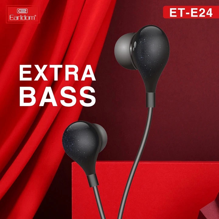 Tai nghe có dây, tai nghe có mic, jack 3.5mm, Extra Bass, Earldom ET-E24.