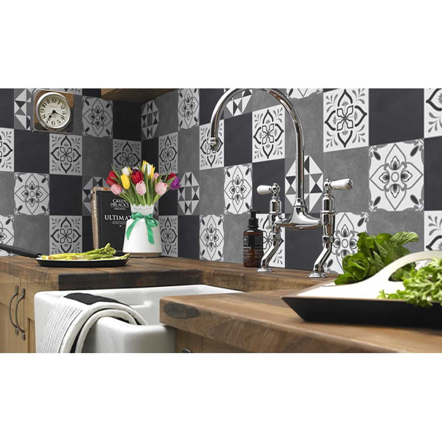 Combo 32 ô Decal Gạch Bông 15x15 hoặc 18 ô 20x20-KT 60x120cm - MS KT24