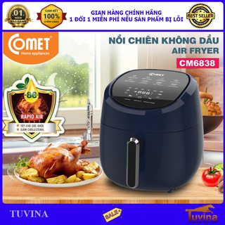 Nồi chiên không dầu phím cảm ứng điện tử comet cm6838 4 lít - hàng chính hãng