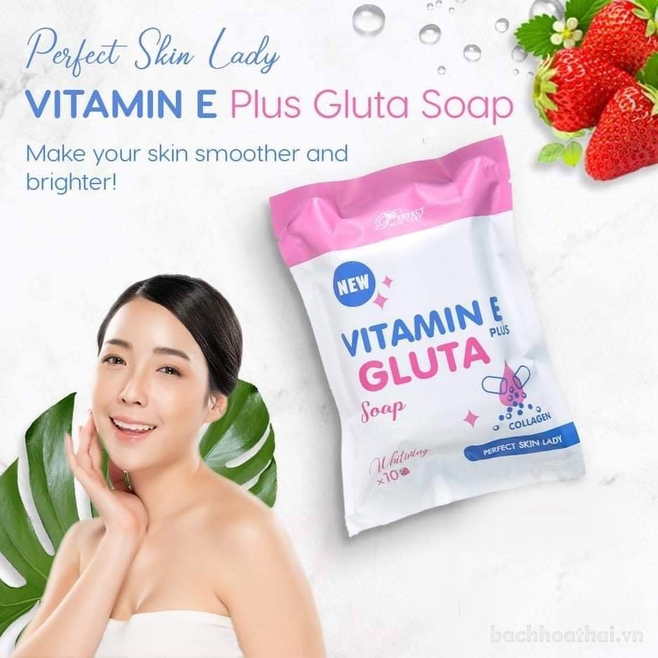 Xà phòng vıtamın E plus GLUTA Soap X10 collągen trắŉg da Thái Lan