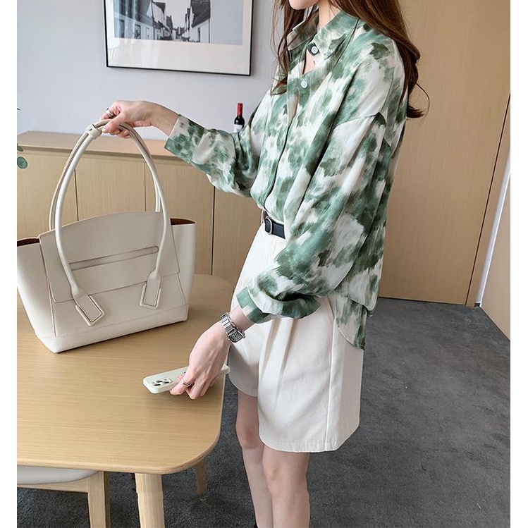 Áo Sơ Mi Dài Tay Dáng Rộng Thiết Kế Mới Đơn Giản Thời Trang Dành Cho Nữ