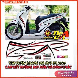 TEM SƯỜN PHẢN QUANG CHO SH 2020 ( LƯU Ý MẶT SAU CÓ CHỮ 3M)