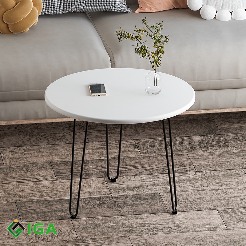 Bàn trà sofa chân uốn phù hợp mọi loại ghế, bàn tròn cafe decor thông minh phòng khách- GM63