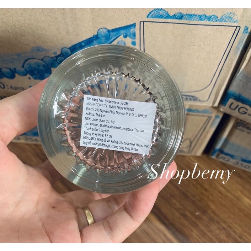 Hộp 4 cốc Thủy Tinh Nutri boost dung tích 345ml hàng dày dặn kèm ảnh thật , cốc hổ phách có quai 480ml hàng loại 1