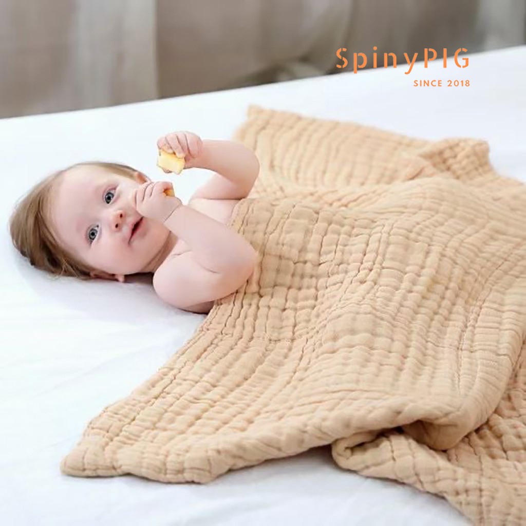 Khăn xô tắm cho bé 6 lớp 100% Cotton hữu cơ tự nhiên không chất tẩy nhuộm đa năng siêu mềm và siêu thấm