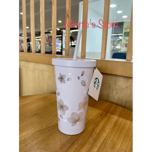Ly Cold Cup Starbucks Stainless Steel Full Blossom 2022 18Oz