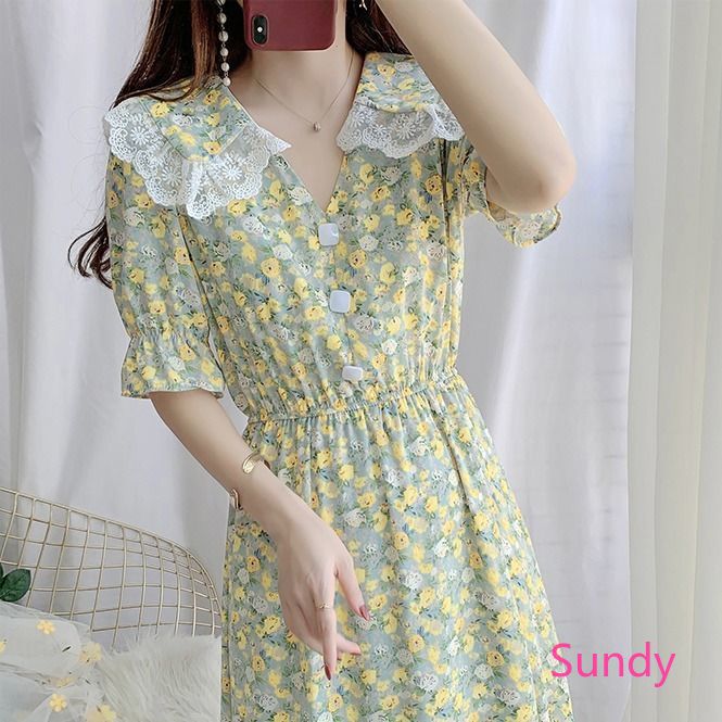 Đầm Vải Voan In Hoa Thời Trang Mùa Hè Dành Cho Nữ | BigBuy360 - bigbuy360.vn