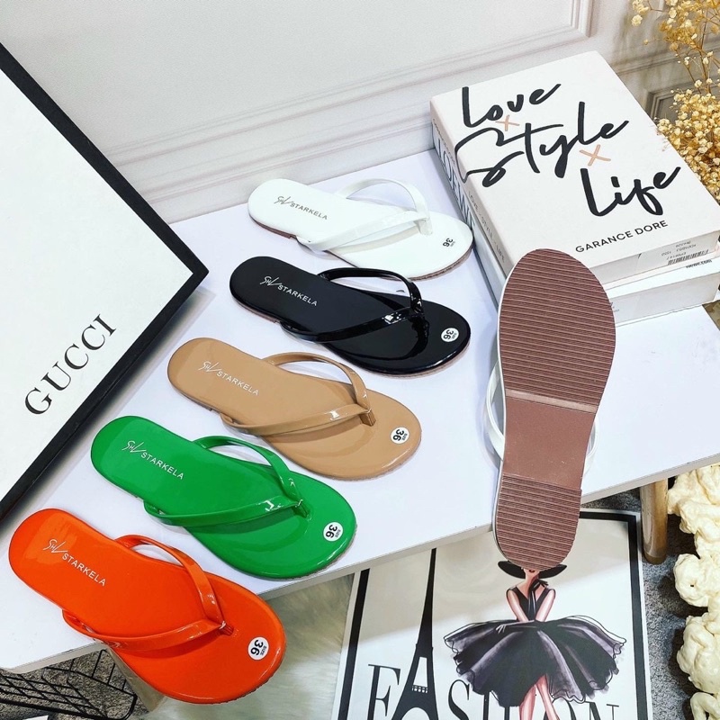 Dép kẹp đế bệt da bóng xịn chuẩn from hàng cực đẹp bền nhẹ