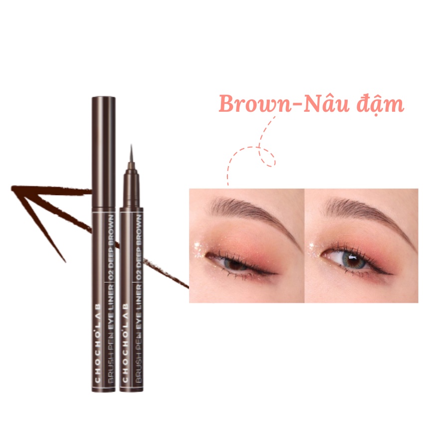 Chì Kẻ Mắt Nước Lâu Trôi Bám Màu Tốt Chochoslab Brush Pen Eyeliner - KOBE YOUNG