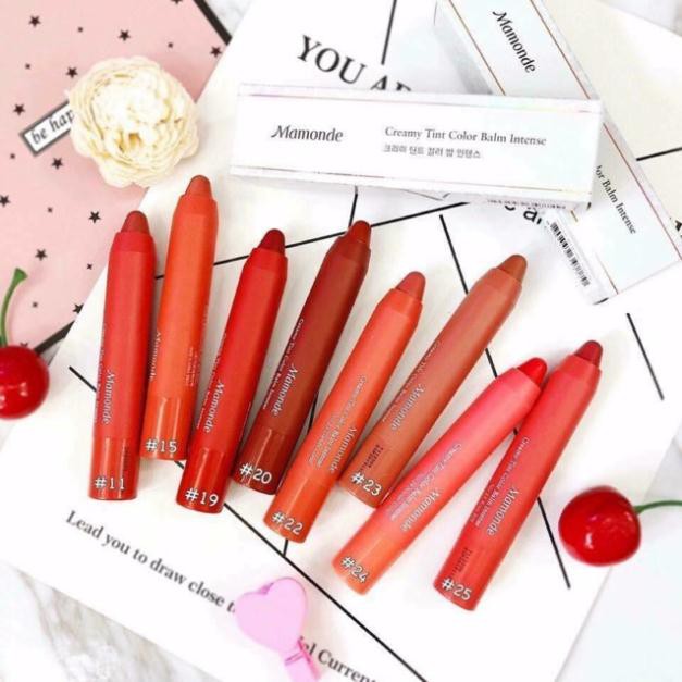 ( có sẵn ) Son bút chì Mamonde Creamy Tint Color Balm Intense 18 19 20 22 23 24 2518